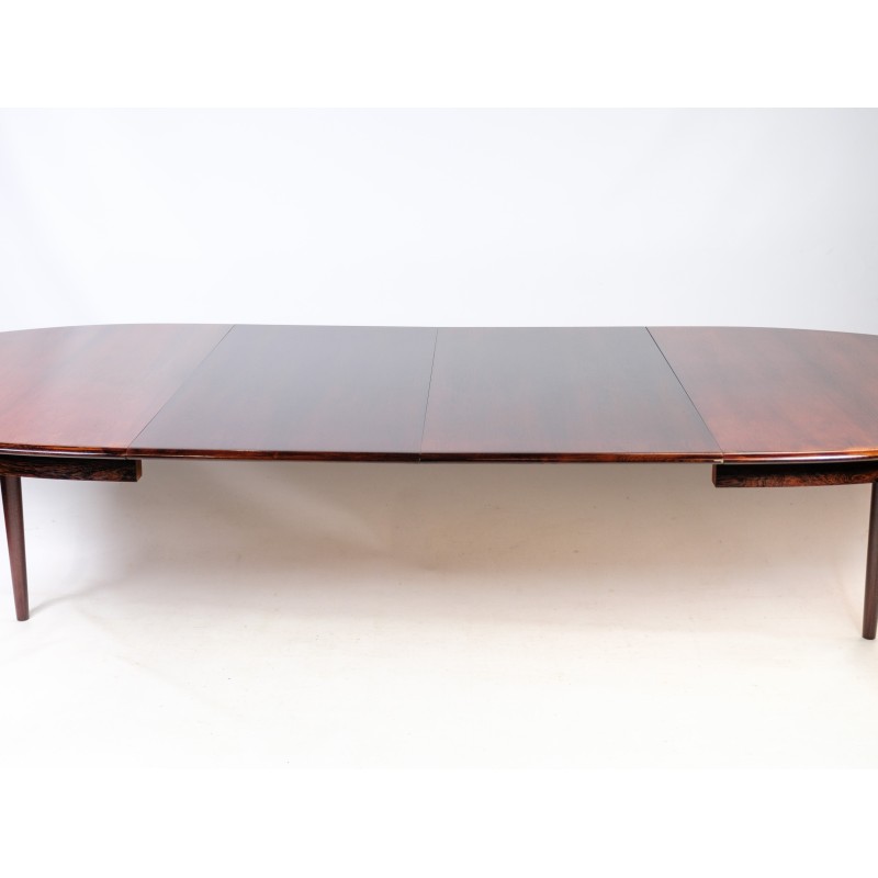 Vintage rosewood oval table by Arne Vodder, 1960s