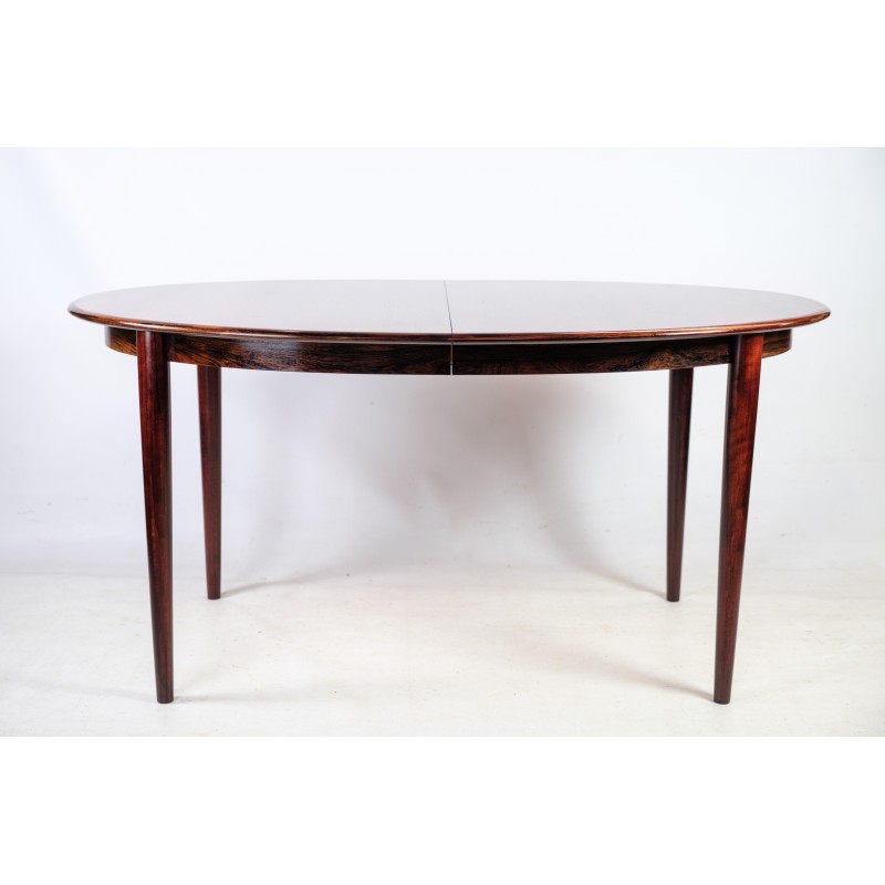 Vintage rosewood oval table by Arne Vodder, 1960s