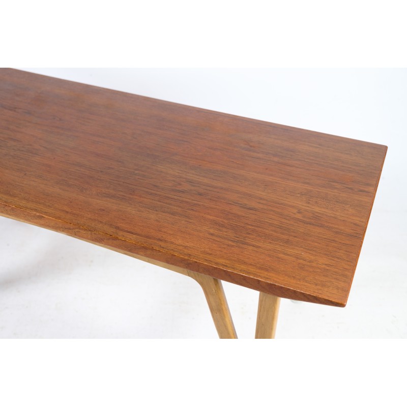 Table basse vintage en teck et chêne, Danemark 1960