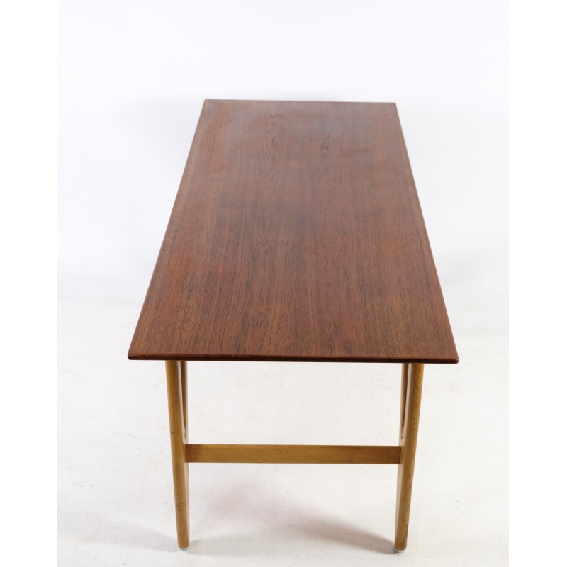 Vintage teak en eiken salontafel, Denemarken 1960