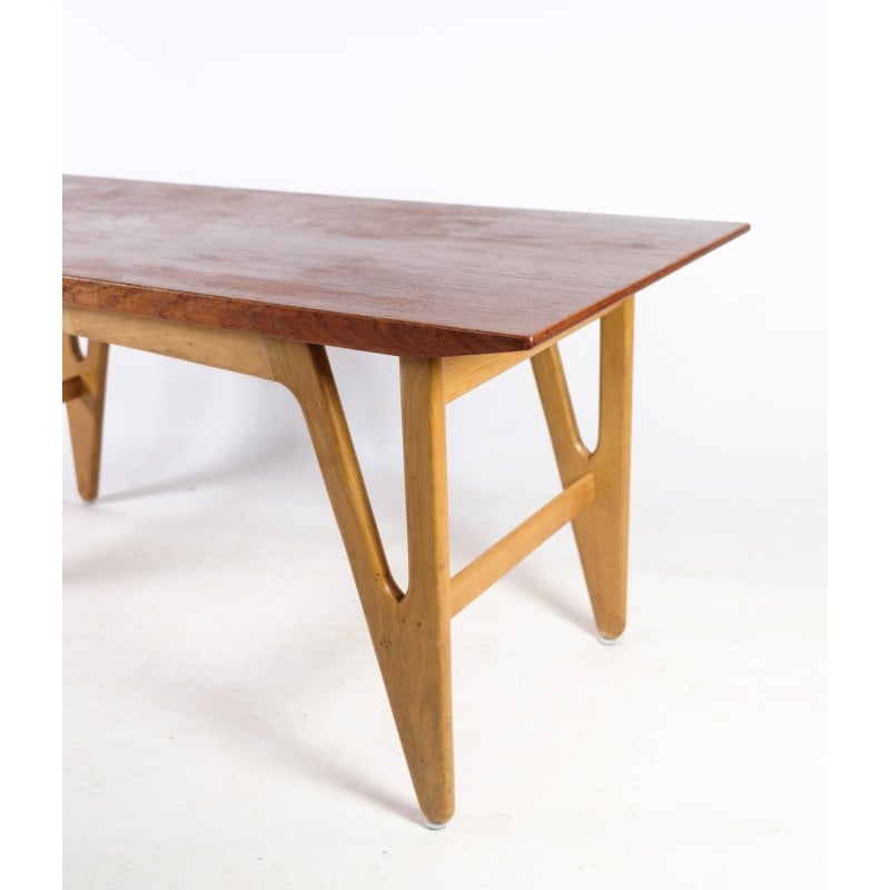 Vintage teak and oakwood coffee table, Denmark 1960s