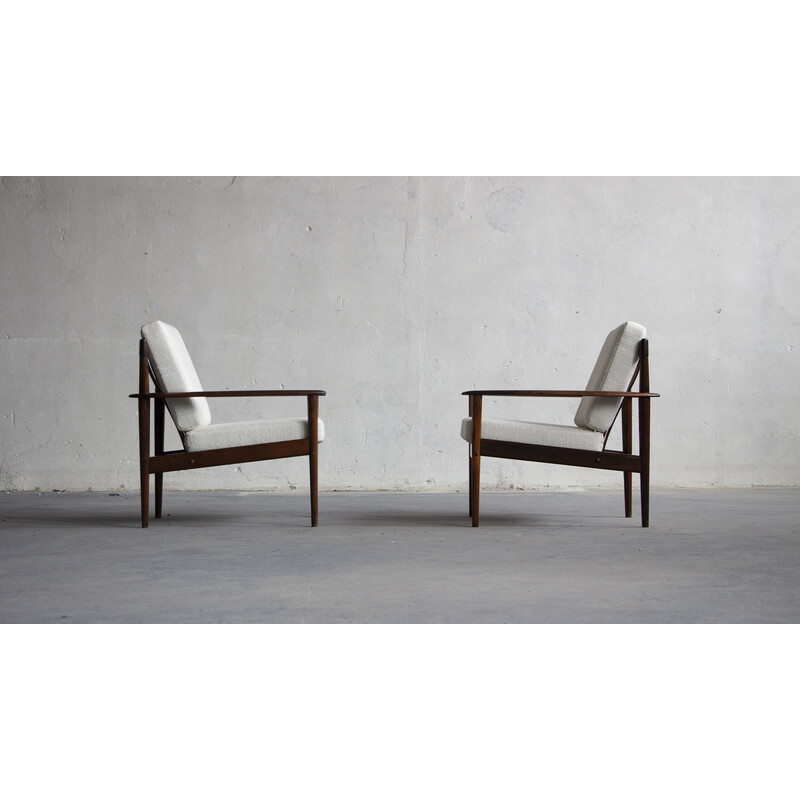 Ein Paar Vintage-Sessel aus Rio-Palisander von Grete Jalk für Poul Jeppesen, Dänemark