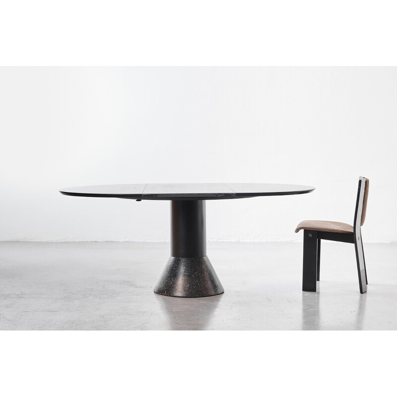 Vintage Dutch oak extendable table by Arnold Merckx for Arco, 1988s