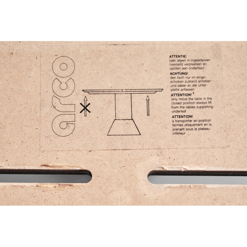 Mesa extensible vintage de roble holandés de Arnold Merckx para Arco, años 1988