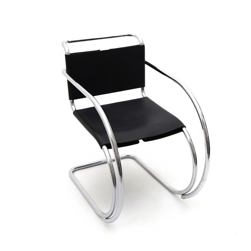 Conjunto de 4 cadeiras "mr" vintage de Ludwig Mies van der Rohe para Knoll, década de 1980