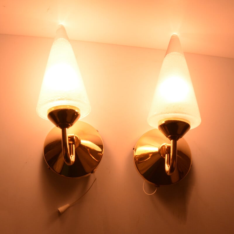 Paar Vintage-Wandlampen von Honsel Leuchten, Deutschland 1970er Jahre