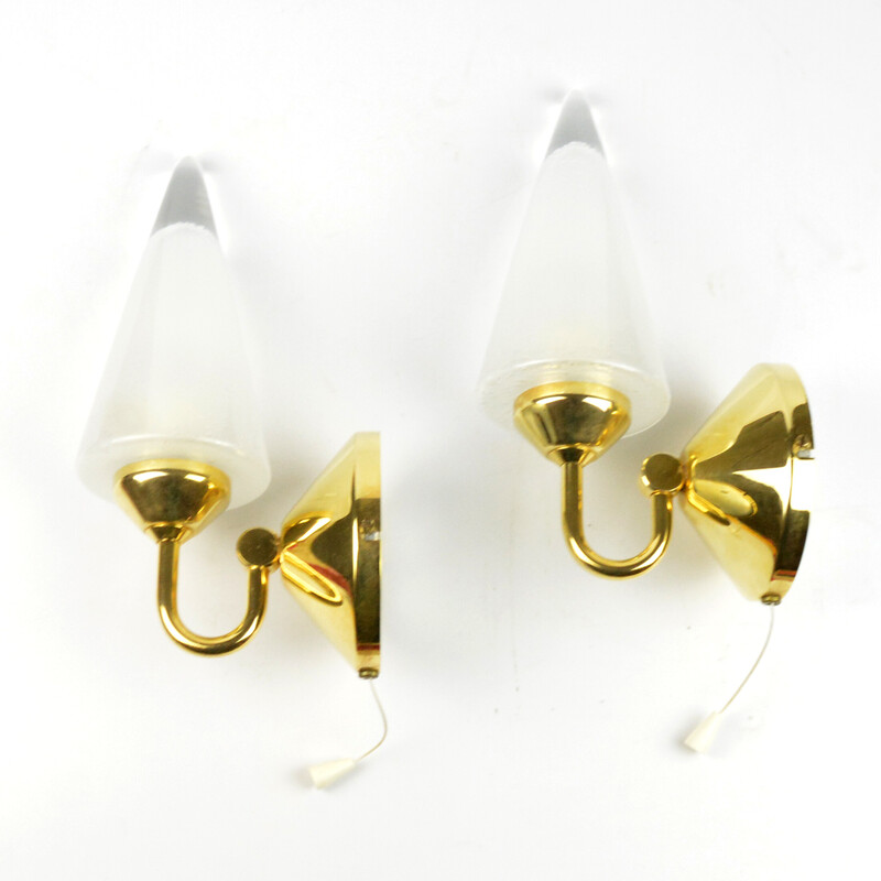 Pair of vintage wall lamps by Honsel Leuchten, Germany 1970s