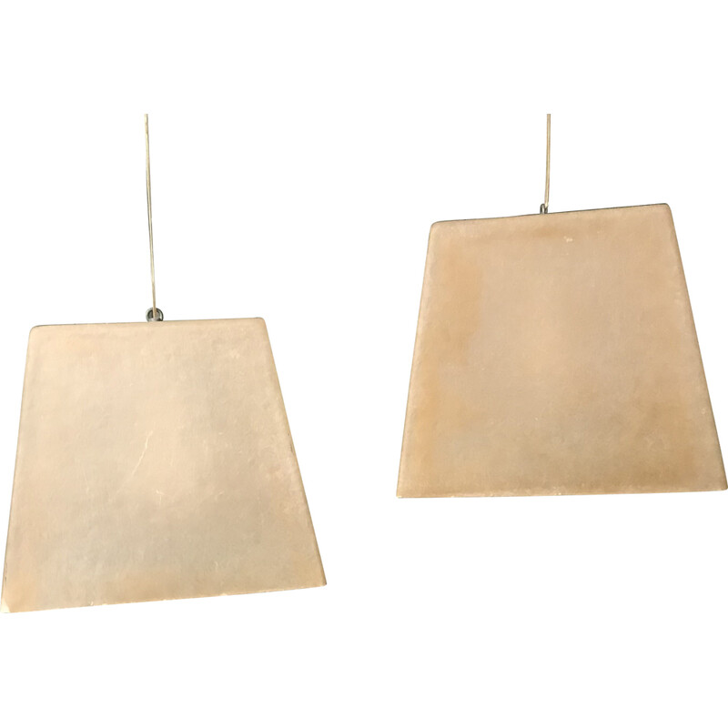 Pair of vintage resin pendant lamps for Roche Bobois, 1990s