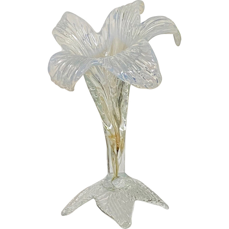 Vintage iridescent lily flower vase, 1960s