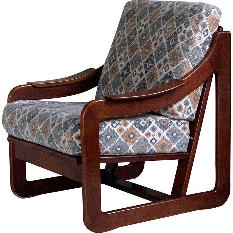 Skandinavischer Vintage-Sessel aus Buchenholz für Guilleumas, Spanien 1970