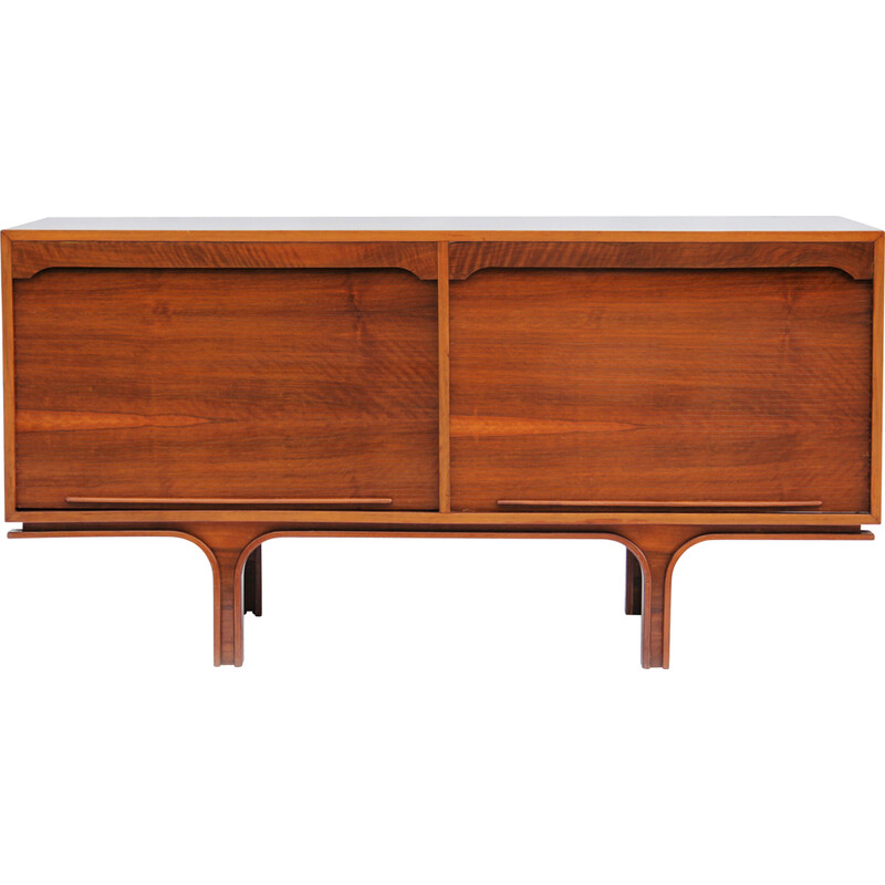 Vintage walnut sideboard by Gianfranco Frattini for Maga, 1960s