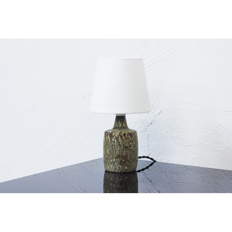 Small ceramic pedestal table lamp by Gunnar Nylund - 1950s