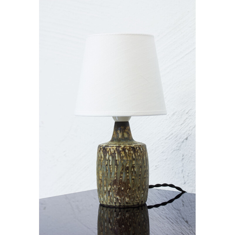 Small ceramic pedestal table lamp by Gunnar Nylund - 1950s