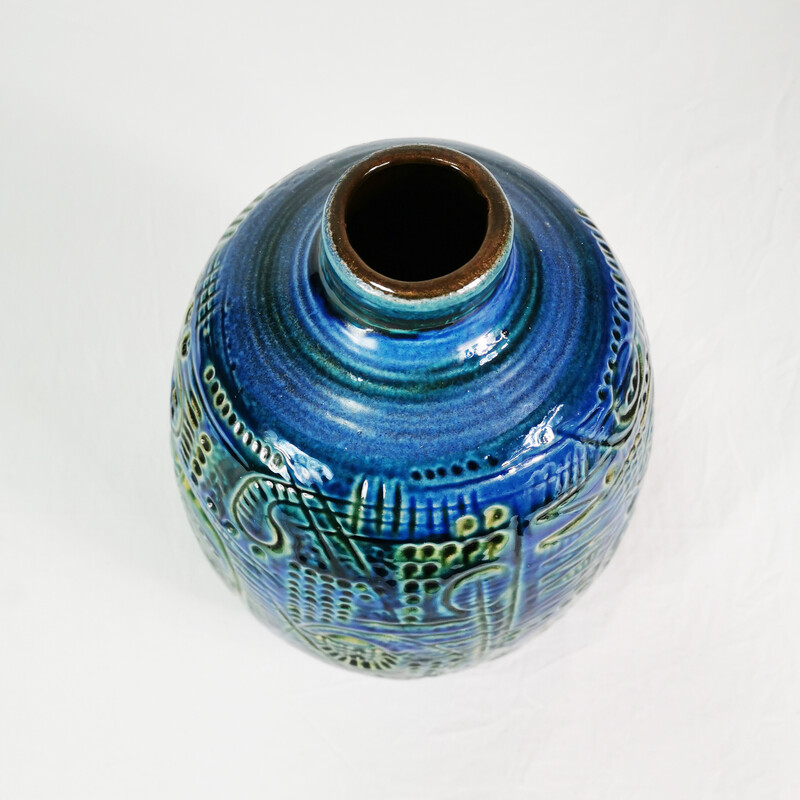 Vintage ceramic vase by G.Heuckeroth for Carstens Atelier, 1960s