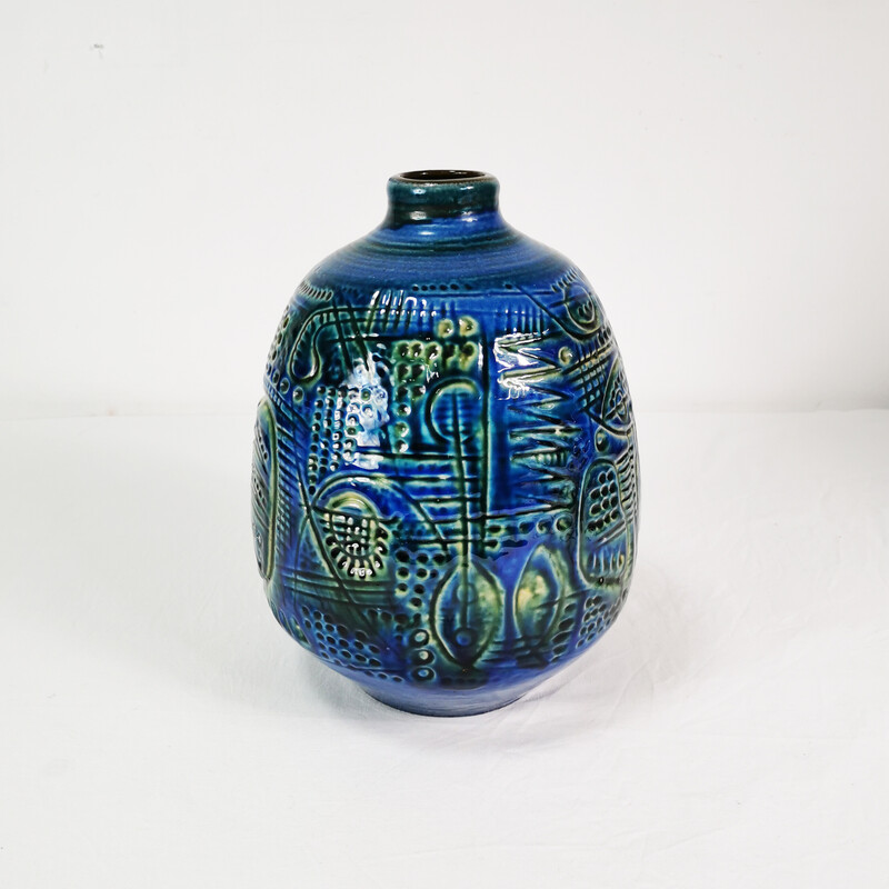 Vintage ceramic vase by G.Heuckeroth for Carstens Atelier, 1960s