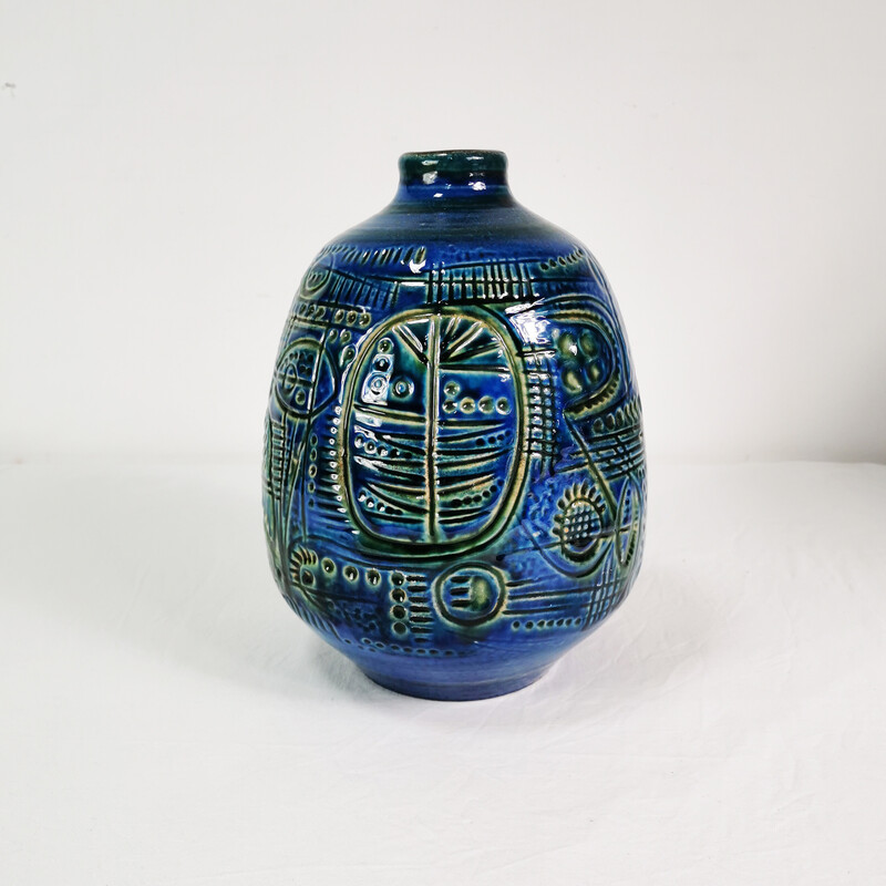 Vintage ceramic vase by G.Heuckeroth for Carstens Atelier, 1960s