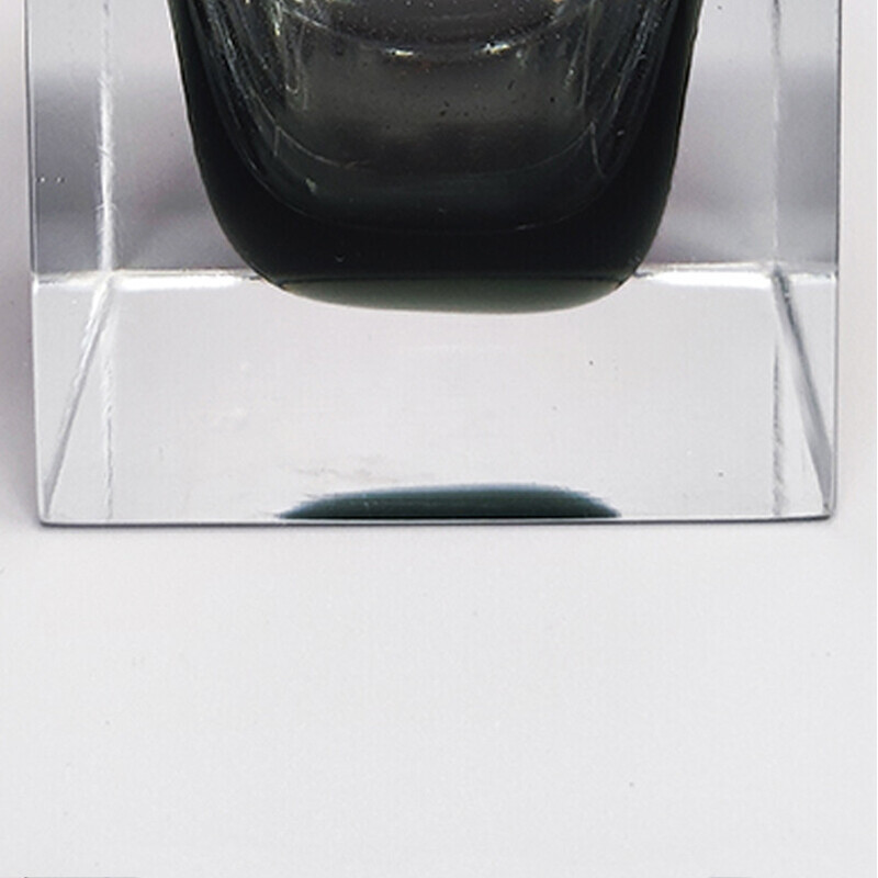 Graues Tischfeuerzeug aus Murano-Sommerso-Glas von Flavio Poli für Seguso, 1960er Jahre