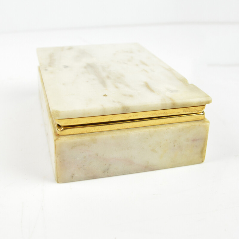 Vintage marble jewelery box, Italy 1970s