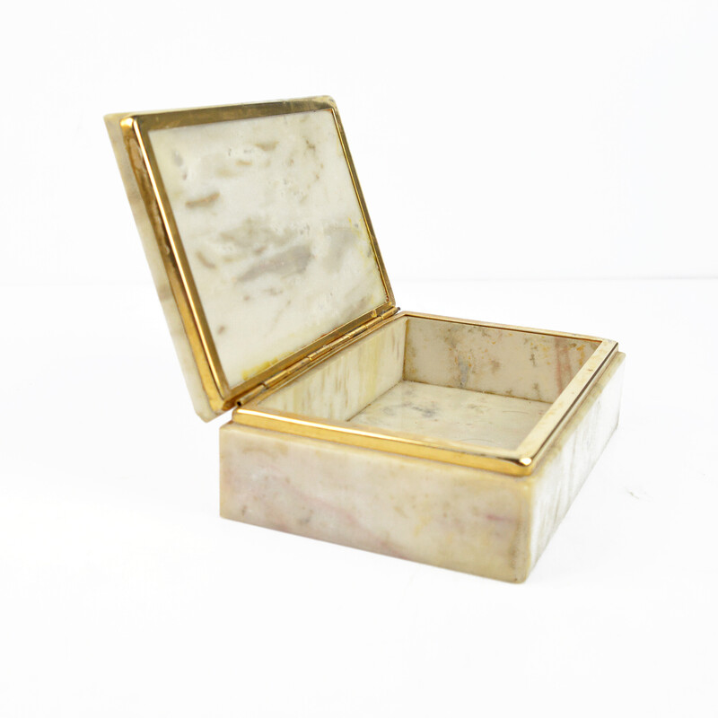 Vintage marble jewelery box, Italy 1970s