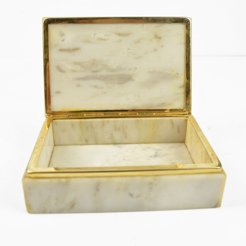 Vintage marble jewelery box, Italy 1970s
