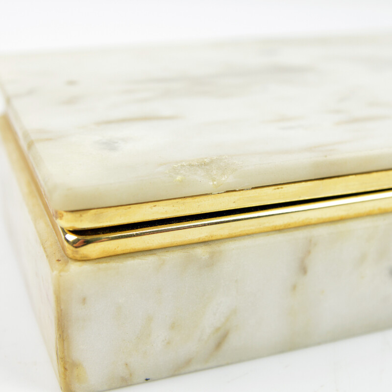 Vintage marble jewelery box, Italy 1970s