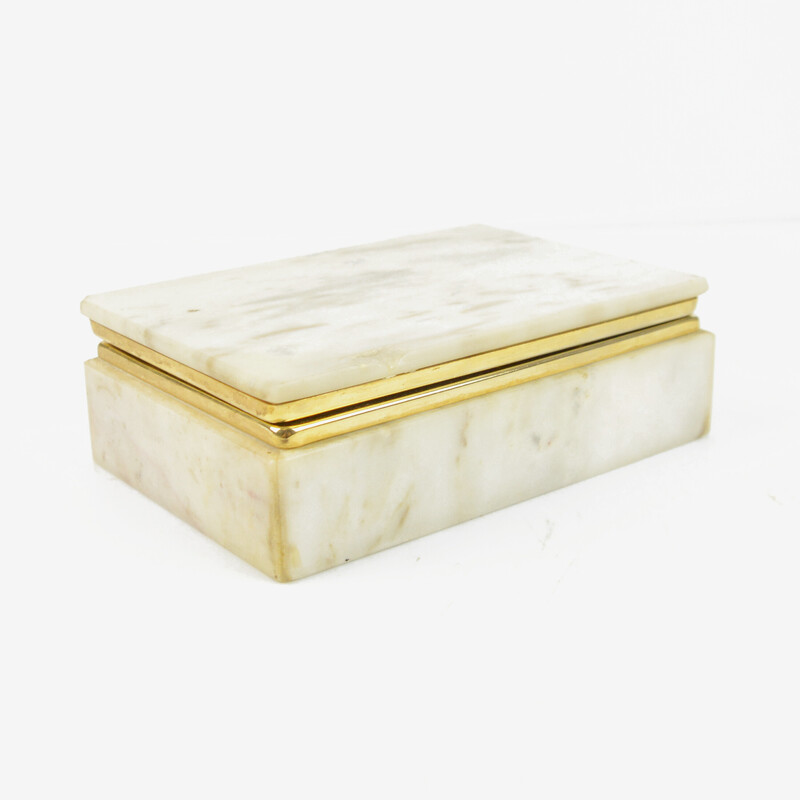 Vintage marble jewelery box, Italy 1970s