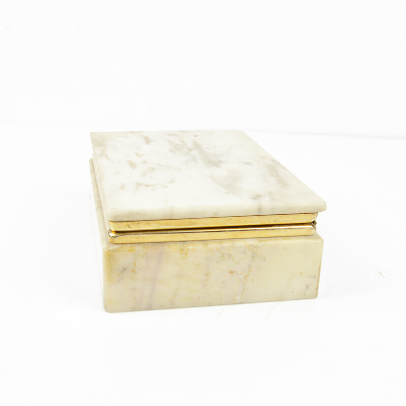 Vintage marble jewelery box, Italy 1970s