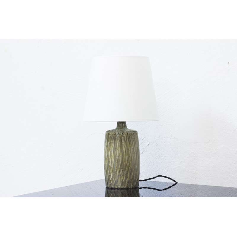 Lampe de table piédestal en céramique de Gunnar Nylund pour Rörstrand - 1950