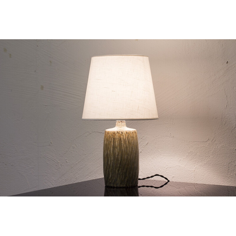 Lampe de table piédestal en céramique de Gunnar Nylund pour Rörstrand - 1950