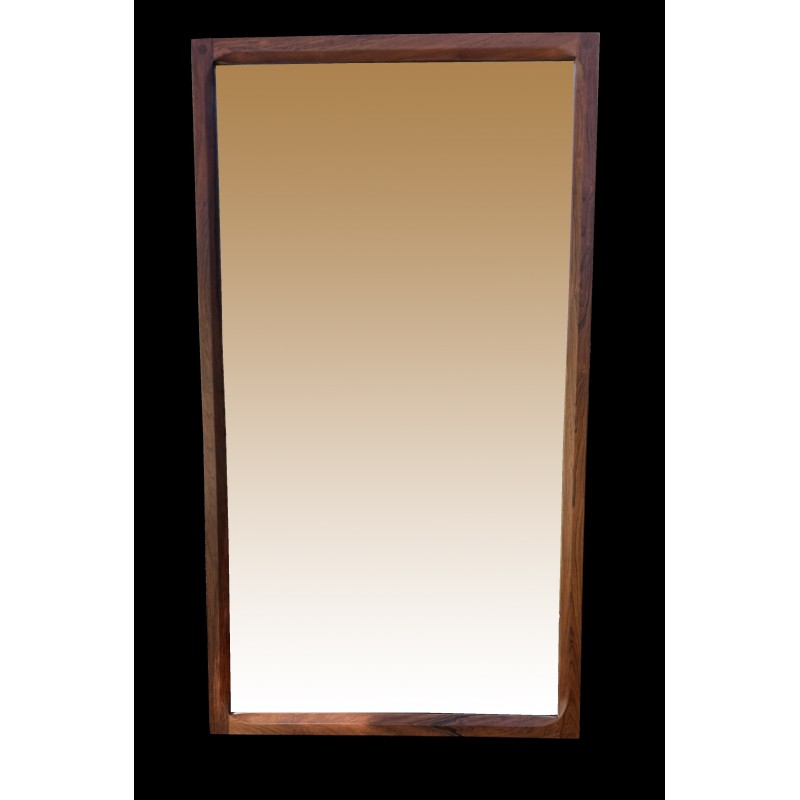 Vintage model 166 mirror in Santos rosewood by Aksel Kjersgaard for Odder Mobler