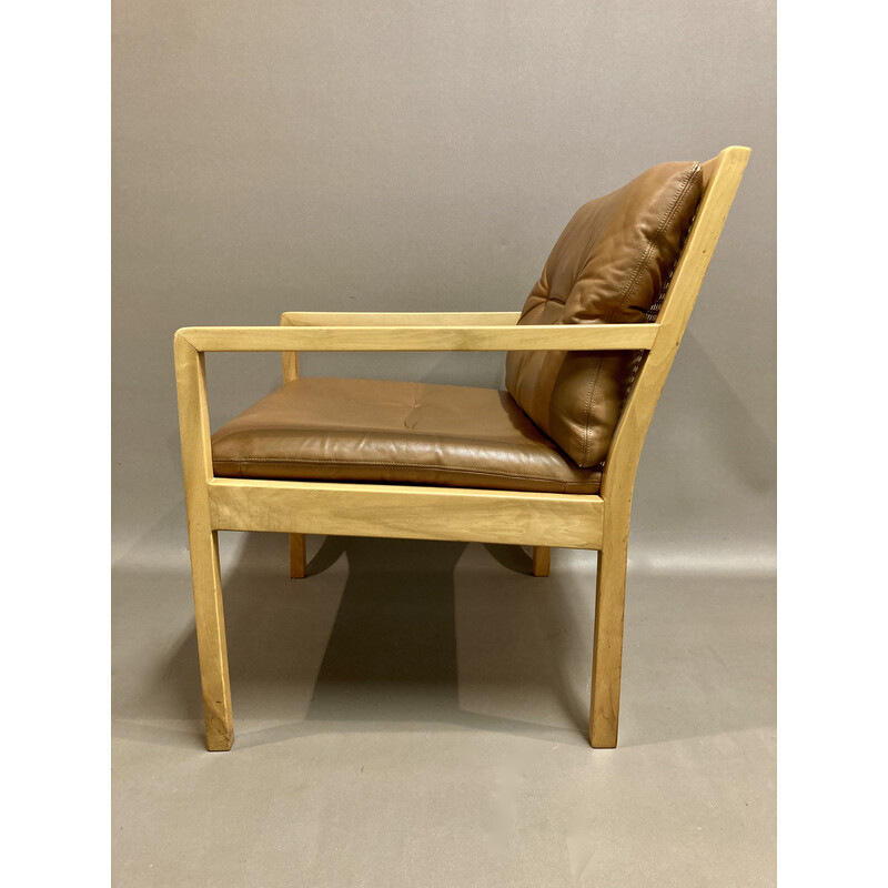 Scandinavian vintage armchair "Bernt Petersen" in leather, 1960