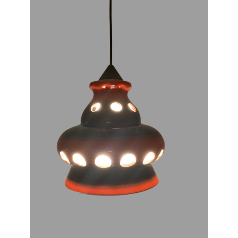 Vintage pendant lamp in ceramic, 1970