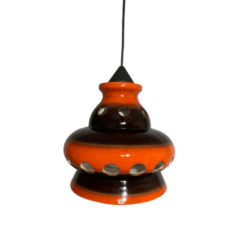 Vintage pendant lamp in ceramic, 1970