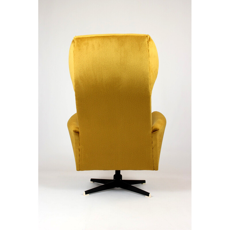 Vintage swivel armchair, Czechoslovakia 1970s