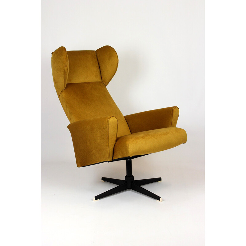 Vintage swivel armchair, Czechoslovakia 1970s