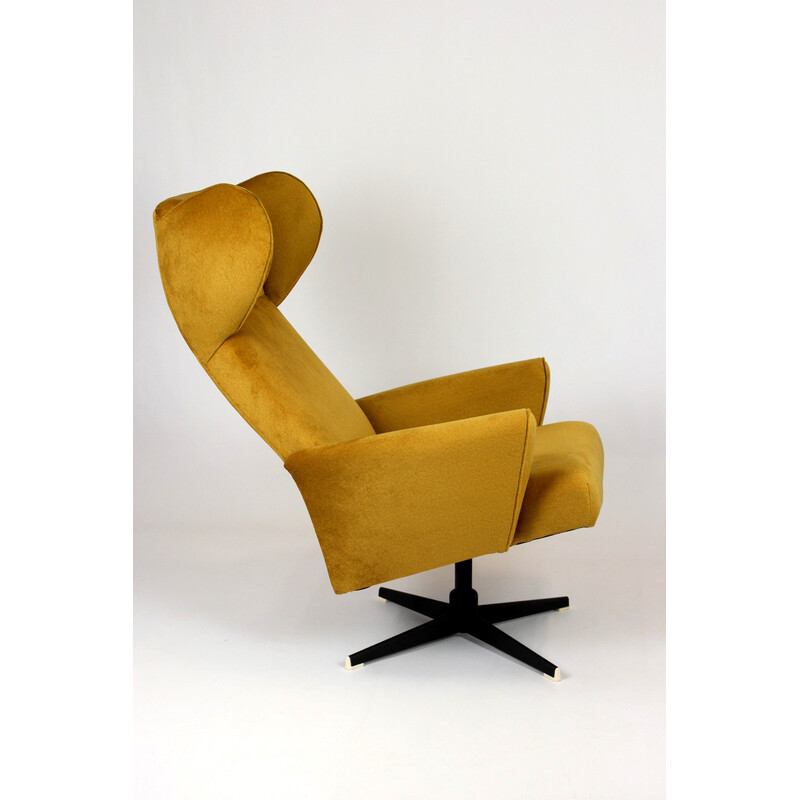 Vintage swivel armchair, Czechoslovakia 1970s