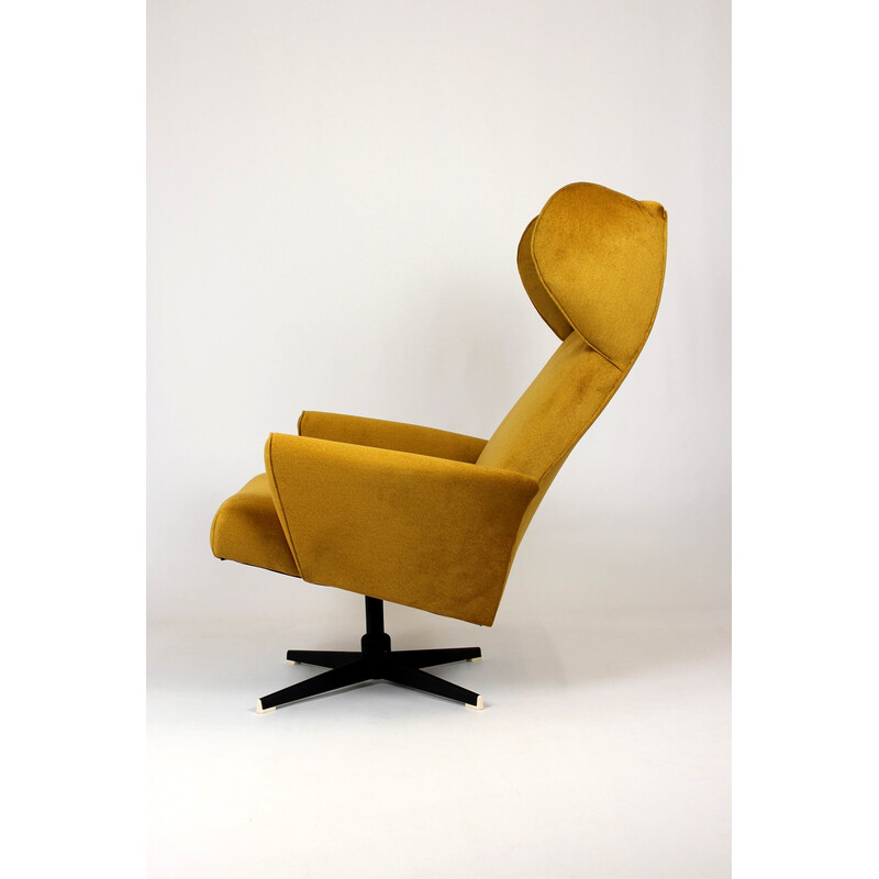 Vintage swivel armchair, Czechoslovakia 1970s