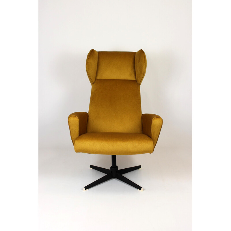 Vintage swivel armchair, Czechoslovakia 1970s