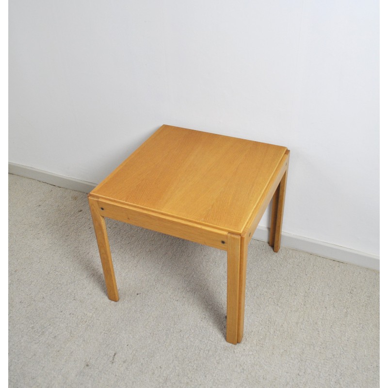 Vintage side table in oakwood by Illum Wikkelsø for Cfc Silkeborg, Denmark 1960s