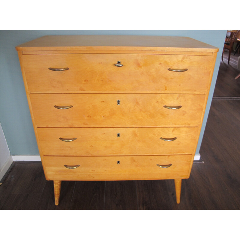 Mid century Italian Chest of Drawers with key - 1950s