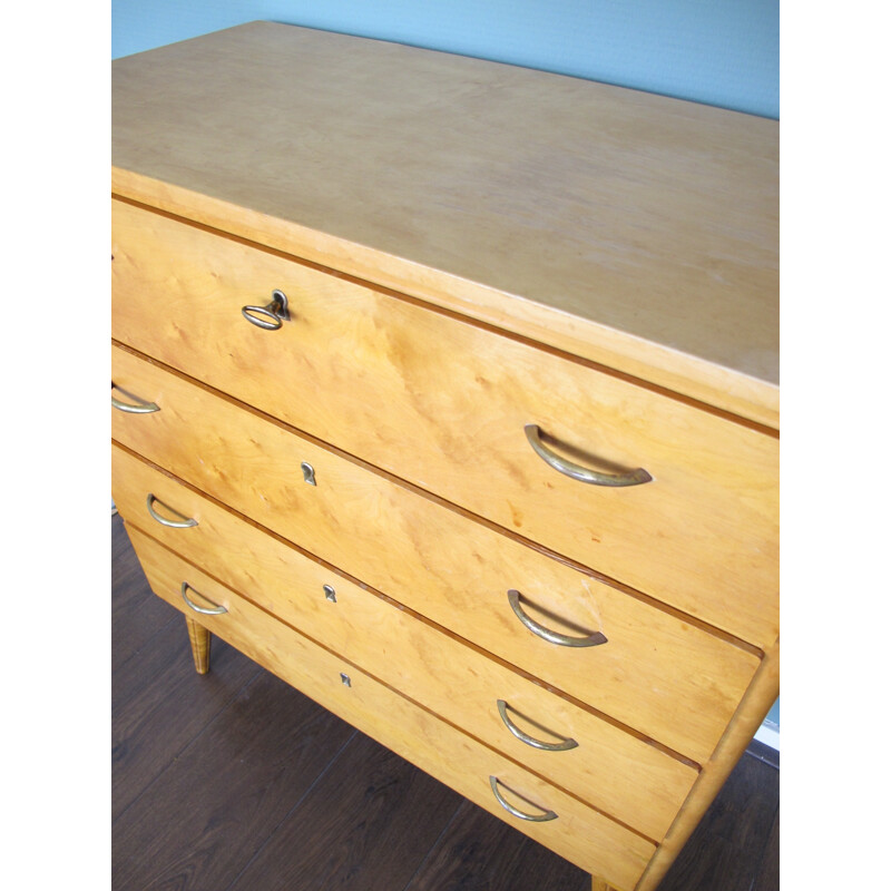 Mid century Italian Chest of Drawers with key - 1950s