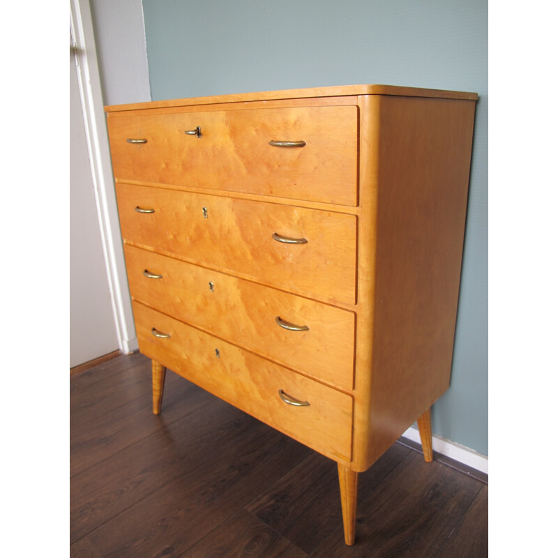 Mid century Italian Chest of Drawers with key - 1950s