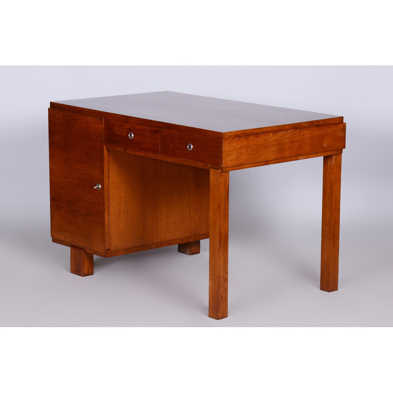 Bureau Art Déco tchèque en chêne, 1930