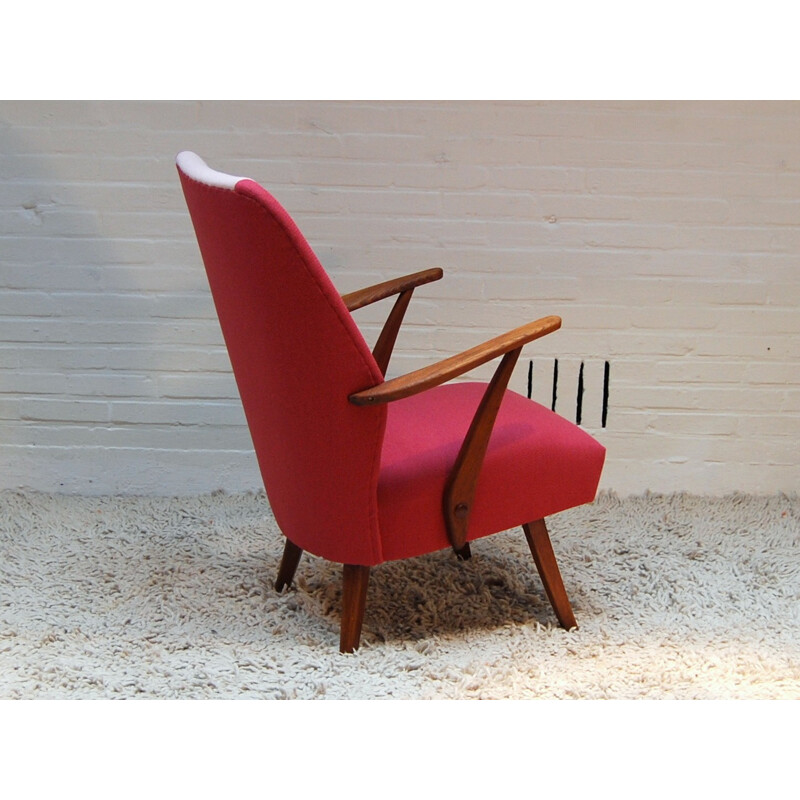 Mid century modern pink armchair - 1950s