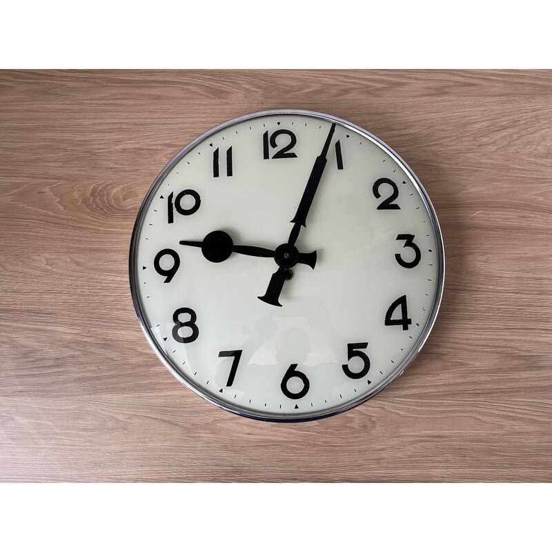 Vintage Bauhaus wall clock by Kienzle, Germany 1940s