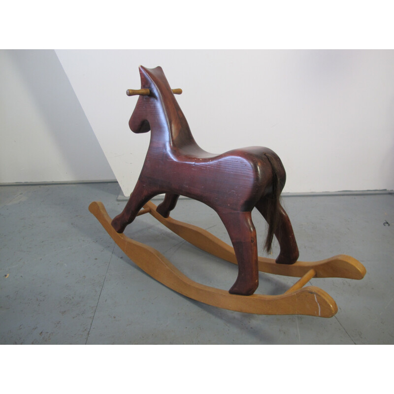 Vintage Dutch handmade rocking-horse - 1960s