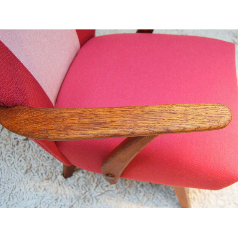 Mid century modern pink armchair - 1950s