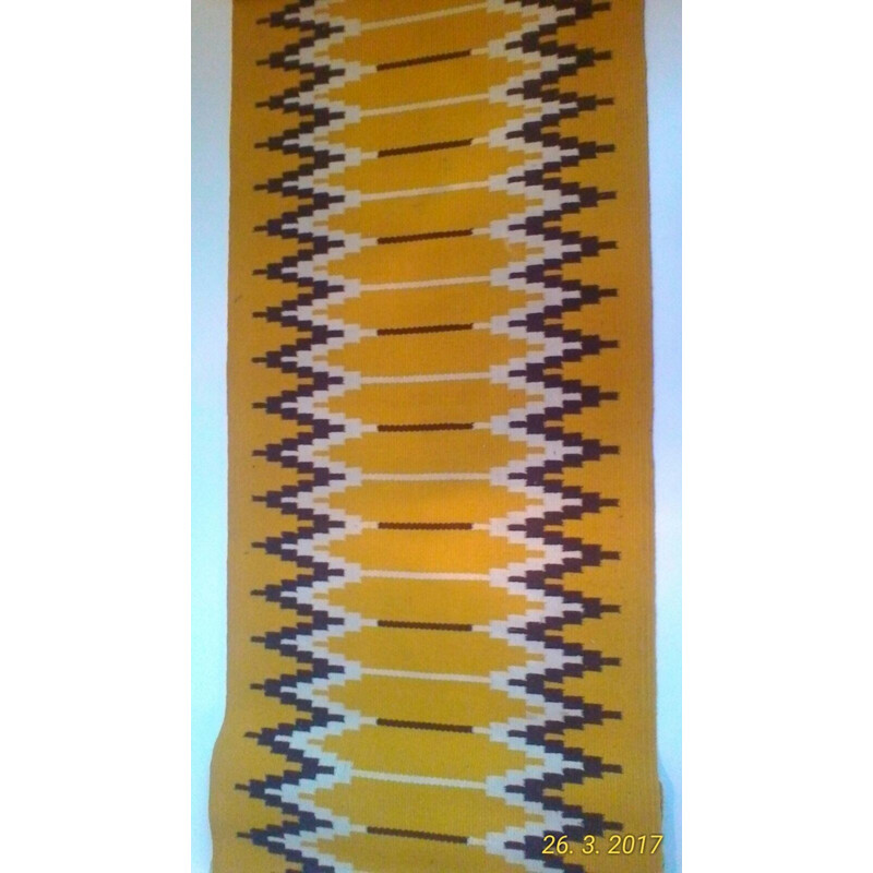 Lot de 3 tapis réversibles jaunes en laine produit par Kelim - 1960