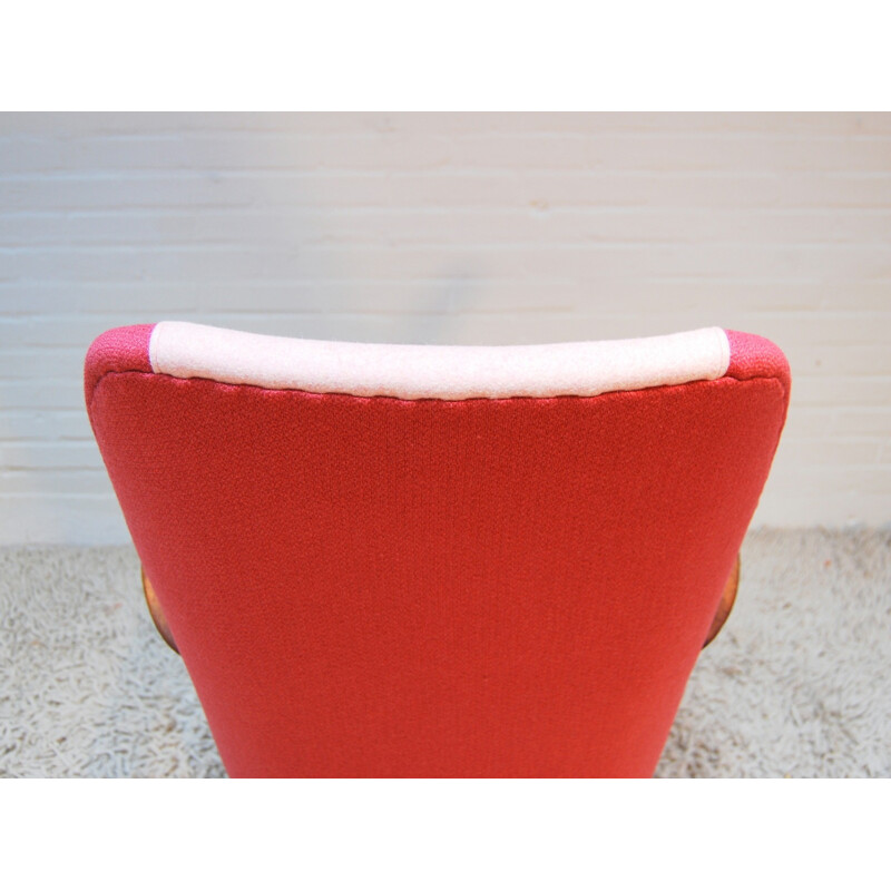 Mid century modern pink armchair - 1950s