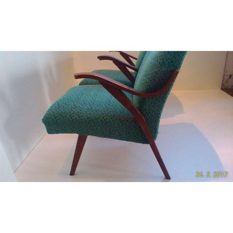 Paar Tsjechische "Brusselse" fauteuils - 1960
